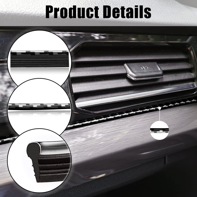 OSIFIT Car Interior Trim Strips,Universal 33ft Car Electroplating Decoration Styling Door Dashboard, Flexible Interior Trim Accessories with Installing Tool(Carbon) - Image 3